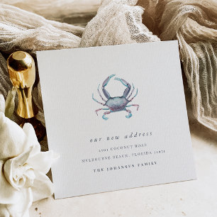 Faire-part Crabe bleu côtier Changement d'adresse Déménagemen