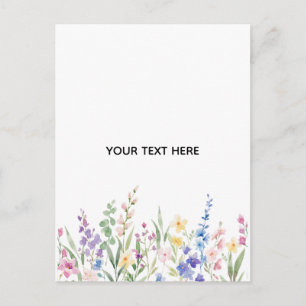 Faire-part Créez votre propre carte postale d'annonce florale