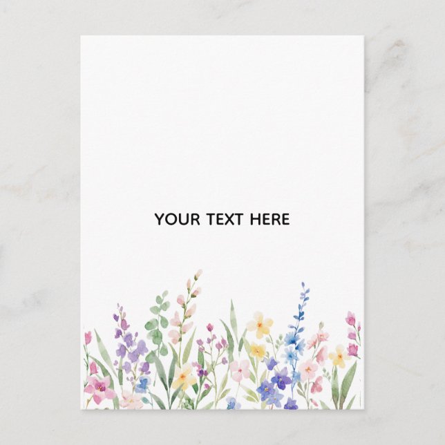 Faire-part Créez votre propre carte postale d'annonce florale (Devant)