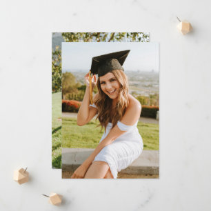 Faire-part Créez Votre Propre Photo de Diplômé 2 Personnalisé