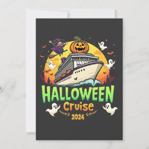 Faire-part Croisière d'Halloween 2024 Voyage Éffrayant en fam