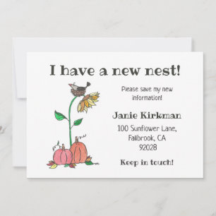 Faire-part Crow dans le nid avec Citrouilles automne nouvelle