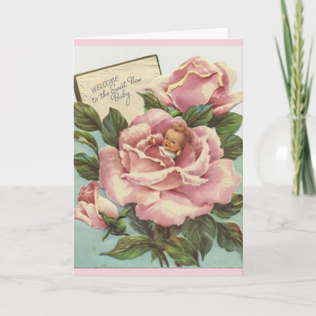 Faire-part Cru - accueil au nouveau bébé doux, (Devant)