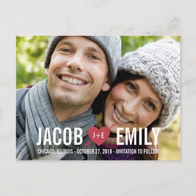 Faire-part CUPID Enregistrer la carte postale Date (Devant)