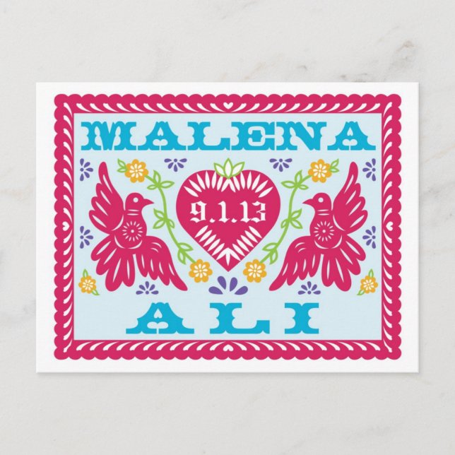 Faire-part Customisé Enregistrer la carte postale Date (Devant)