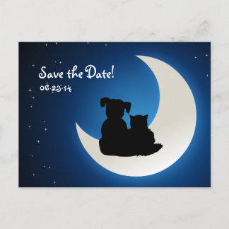 Faire-part Cute Cat and Dog - Enregistrer la carte postale Da