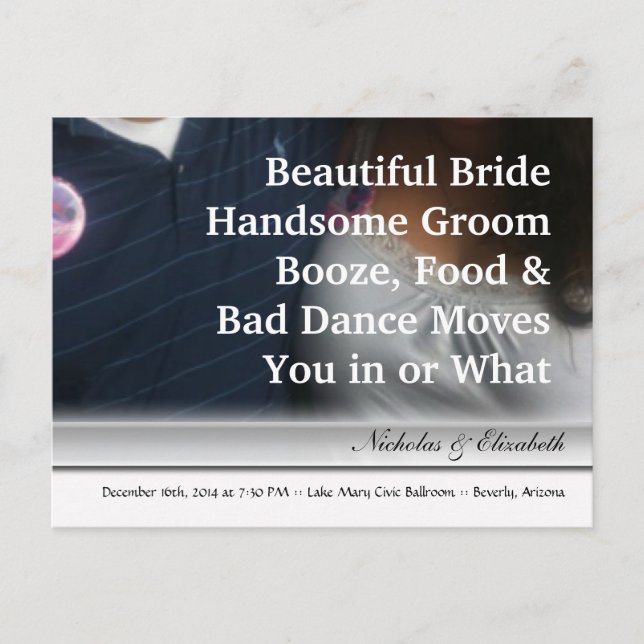 Faire-part CUTE Enregistrer la date Carte postale personnalis (Devant)