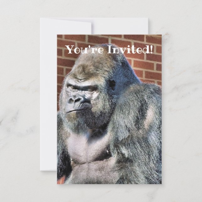 FAIRE-PART CUTE GORILLA (Devant)