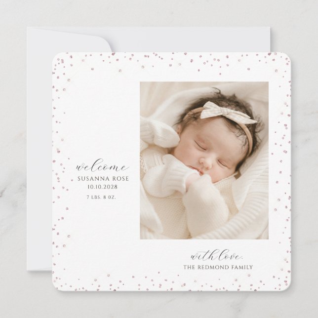 Faire-part Cute Newborn Sleeping Baby Photo  (Devant)