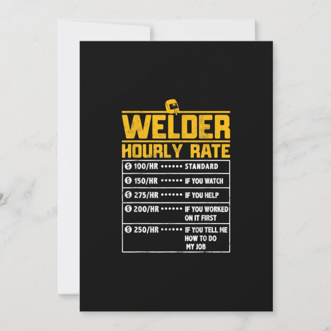 Faire-part Cute Welder Funny | Gift for Welder (Devant)