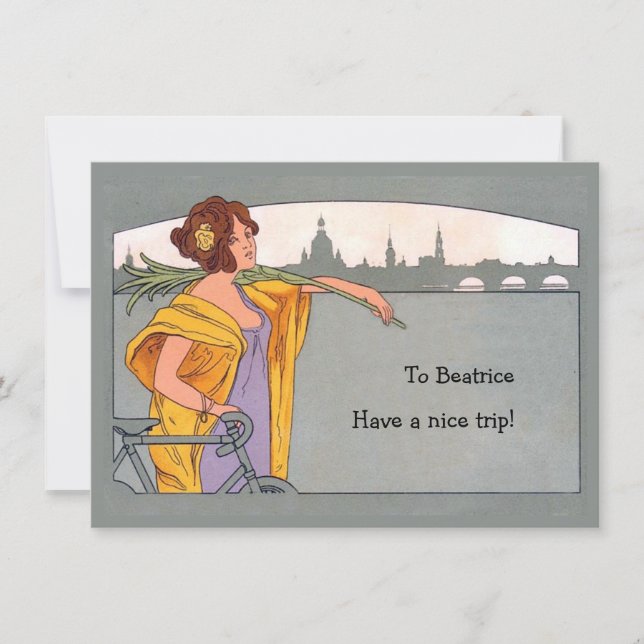 faire-part cycliste féminine (Devant)