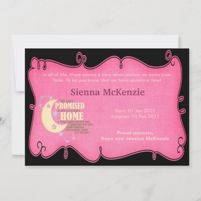 Faire-part d'adoption (Devant)