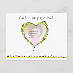 Faire-part d'adoption de Ladybug