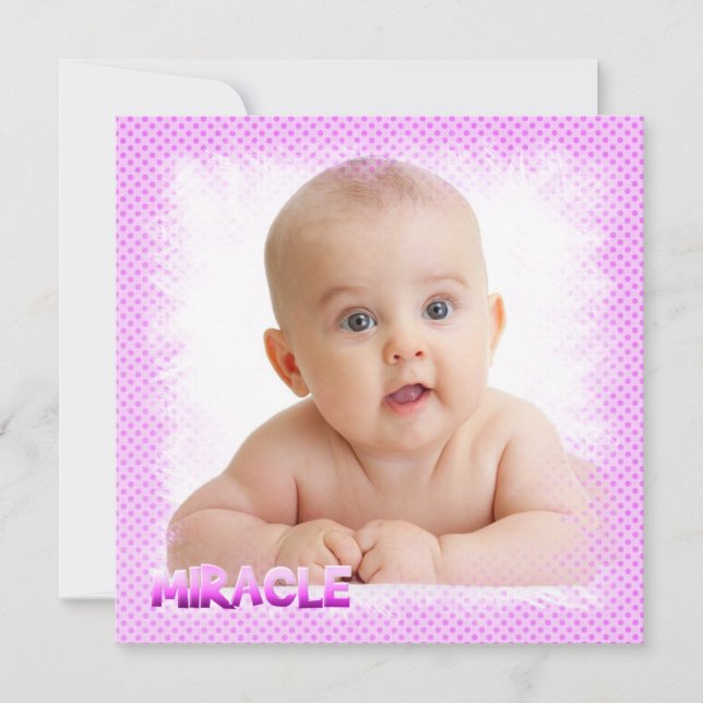 Faire-part d'adoption des filles (Devant)