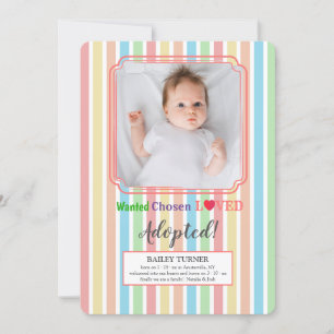 Faire-part d'adoption photo choisie et aimée