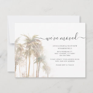 Faire-part d'adresse de déplacement des palmiers t
