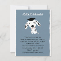 Faire-part Dalmatienne d'études sur le chiot