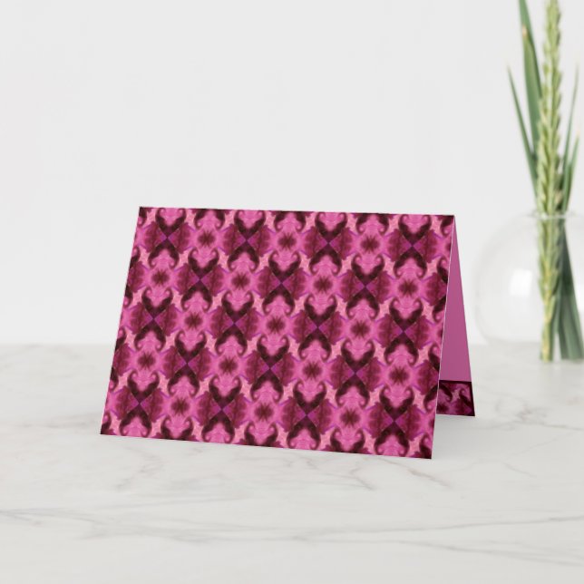 Faire-part Damask Coeurs roses (Devant)