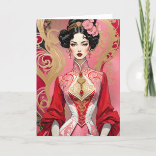Faire-part Dame de Saint-Valentin avec caisse en forme de dia