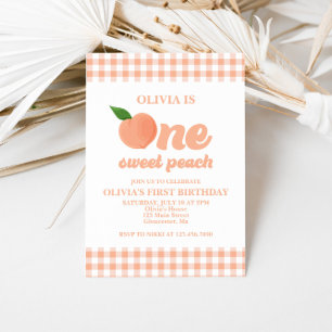 Faire-part d'anniversaire One Sweet Peach