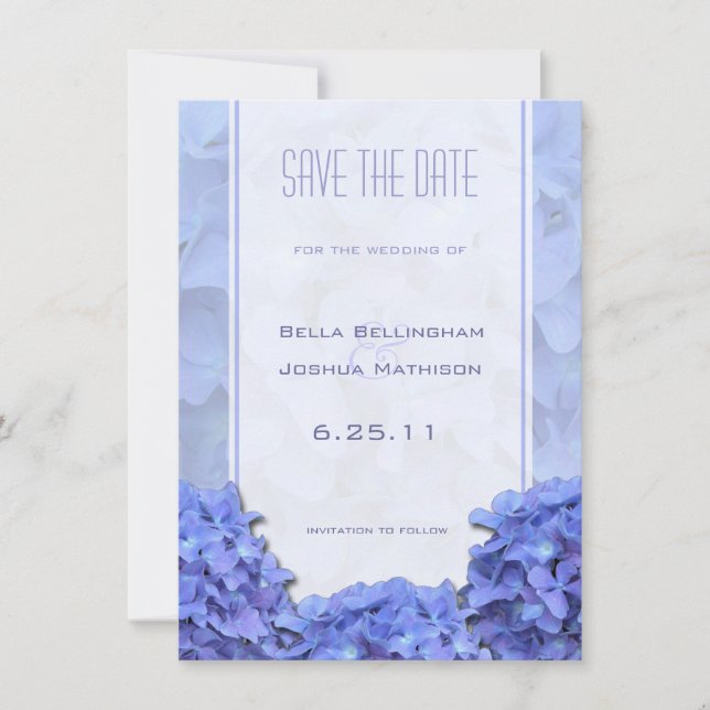 Faire-part d'annonce de date de mariage aux Horten (Devant)