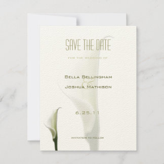 Faire-part d'annonce de date de mariage avec lys c