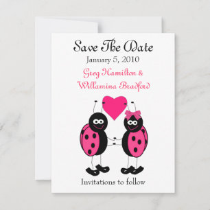 Faire-part d'annonce de mariage Ladybug