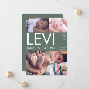 Faire-part D'ANNONCE PHOTO DE BÉBÉ