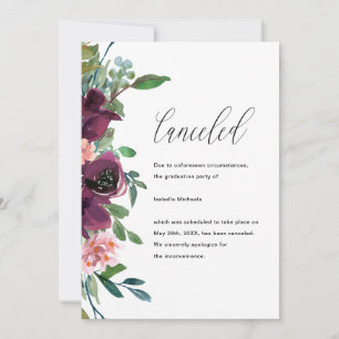 Faire-part d'annulation de la fête de graduation f