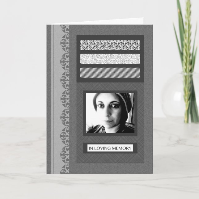 Faire-part dans les annonces de service funéraire de mémoire  (Devant)