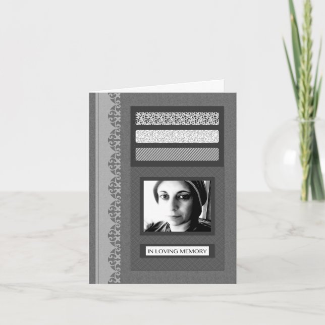 Faire-part dans les annonces de service funéraire de mémoire  (Devant)