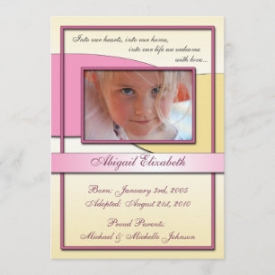 Faire-part Dans nos annonces d'adoption de ~ de coeurs