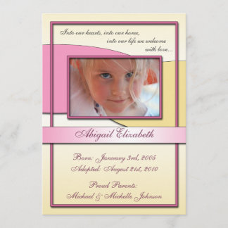 Faire-part Dans nos coeurs ~ Annonces d'adoption