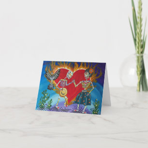 Faire-part Day of the Dead Save the Date Wedding Notecard