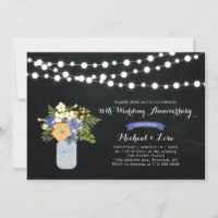 Faire-part de 50e anniversaire de mariage sur tabl