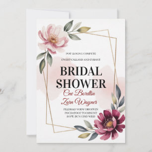 Faire-part de babille de mariage floral élégant