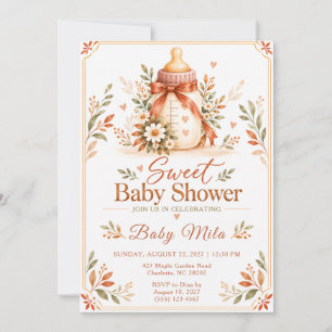 Faire-part de Baby Shower à l'aquarelle Héritage