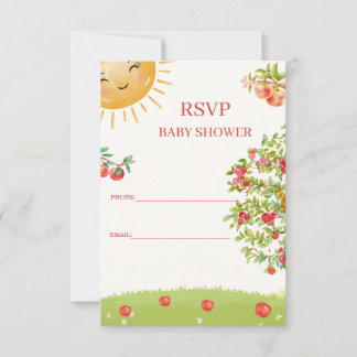 Faire-part de Baby Shower à l'aquarelle pour une F