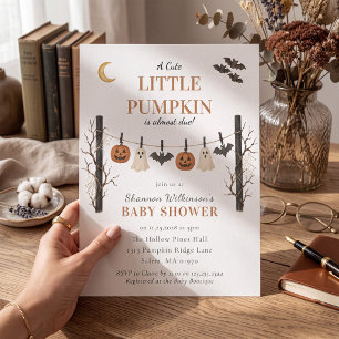 Faire-Part de Baby Shower Adorable Petit Citrouill