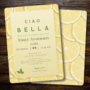 Faire-part de Baby Shower Amalfi Lemon Ciao Bell