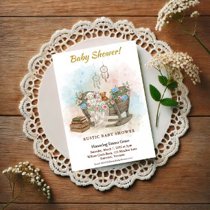 Faire-Part de Baby Shower Attrape-Rêves Crib Boho