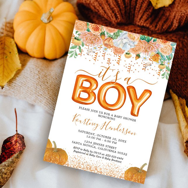 Faire-part de Baby Shower automnal pour l'arrivée  (Créateur téléchargé)