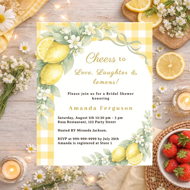 Faire-part de Baby Shower aux citrons et à la ging (Créateur téléchargé)