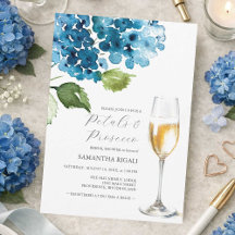 Faire-part de Baby Shower aux Pétales Bleues et Pr