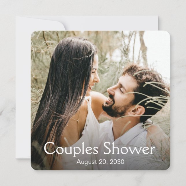 Faire-part de Baby Shower avec Photo Moderne pour  (Devant)