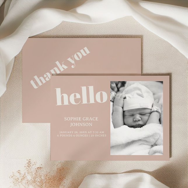 Faire-part de Baby Shower avec typographie en grès (Créateur téléchargé)