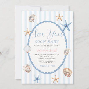Faire-part de Baby Shower Bientôt sur la Mer Côtiè