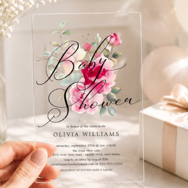 Faire-part de Baby Shower Blush Blossom (Créateur téléchargé)