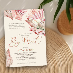 Faire-part de Baby Shower Boho Palm Rustique Feuil