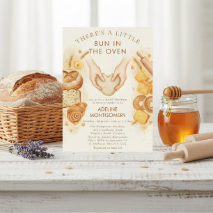 Faire-part de Baby Shower « Bun in the Oven » à l'